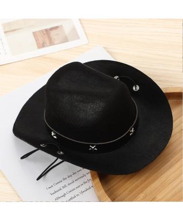 AWOCAN Dog Cowboy Hat and Bandana Set - Pet Costume for Cosplay Parties - Black - Buy Online on GoSupps.com