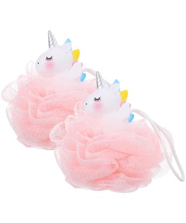 Balacoo Shower Loofah: 2 Pcs Unicorn Loofahs Animal Loofah Kids Loofah Bath Sponge Exfoliating Scrubber Bathing Ball for Girls Boys