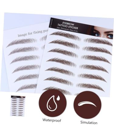NOLITOY Eyebrow Stickers Brown 5pcs Eyebrow Stickers Cosmetic Eyebrow Decals Eyebrow Stencils Transfer Stickers Water Proof 6d 21x15cm Brown - Buy Online on GoSupps.com