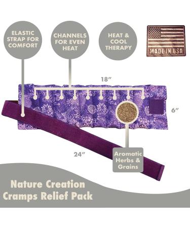 Nature Creation Menstrual Cramps Reliever - Microwave Heating Pad for Hips and Back Pain - Aromatic Heat Pack for Stress Relief - Purple Flowers - Buy Online on GoSupps.com