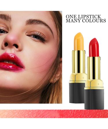 Long Lasting Lipstick Magic Lipstick Change Color with Temperature Highly Pigmented & Waterproof No Transfer Lipstick Moisturizing Dry Chapped and Damaged Lips-#1 - Buy Online on GoSupps.com