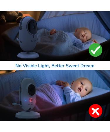 Taktark Baby Monitor with Camera - 4.3 Video Babyphone Night Vision Intercom Digital Zoom & Temperature Monitoring - BM612-EU - Buy Online on GoSupps.com