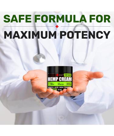 High Strength Natural Hemp Cream for Muscles, Joints, and More - Made in the USA with Arnica, Emu Oil, and Turmeric - Buy Online on GoSupps.com
