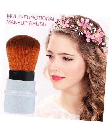 MAGICLULU Telescopic Powder Brush Highlighter Makeup Brush Rabbit Hair Claw Cosmetics Brush Lotus Tealight Candle Holder Face Sculpting Brush Blending Blush Brush Fluffy Plastic Foundation medium Blue - Buy Online on GoSupps.com