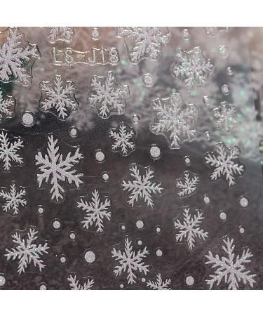 6 Sheets Christmas Nail Art Stickers Decals Self-Adhesive White Stars Snowflakes Nail Supplies Nail Art Design Decoration Accessories - Buy Online on GoSupps.com