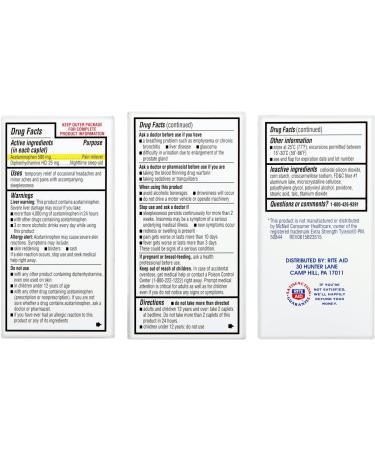 Rite Aid Extra Strength PM Caplets - 50 Count | Acetaminophen & Diphenhydramine Pain Relief + Sleep Aid | Joint & Menstrual Pain Relief - Buy Online on GoSupps.com