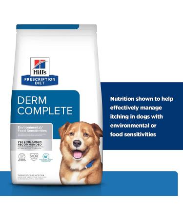 Hill's Prescription Diet Derm Complete Dry Dog Food 6.5 lb - Veterinary Diet for Skin & Food Sensitivities - Buy Online on GoSupps.com