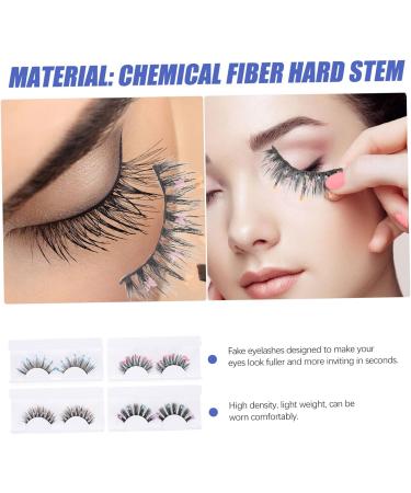 Beavorty 8 Pairs Sequin False Eyelashes Natural False Lashes Handmade Eye Lashes Natural False Eyelashes Pesta as Postizas Naturales Artificial Eyelashes Cosplay Chemical Fiber Decorate - Buy Online on GoSupps.com