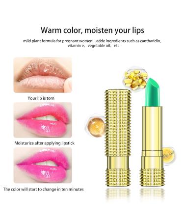 Kyda 3pcs Temperature Lipstick Set - Long-Lasting Moisturizing Color-Changing Lip Balm Waterproof Crystal Jelly - Shop Internationally - Buy Online on GoSupps.com