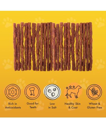Pet Munchies Chicken and Sweet Potato Dog Treats Healthy Grain Free Dental Sticks with Natural Real Meat 90g Chicken and Sweet Potato 1 count (Pack of 1) - Buy Online on GoSupps.com