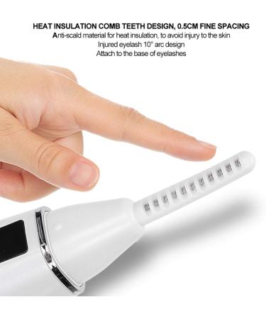 Heated Eyelash Curler 2 Colors Two Gears Electric Eyelash Curler Effective Stylish Constant Temperature Control for Girls Curling Eyelashes Makeup Women(white) - Buy Online on GoSupps.com