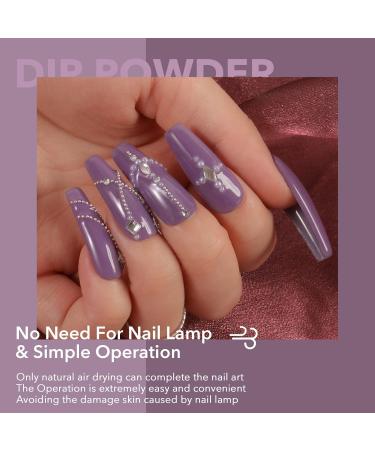 Aokitec 28g Dip Powder - Wisteria Purple - French Manicure Starter Kit - Odor-Free & Long-Lasting - Buy Online on GoSupps.com