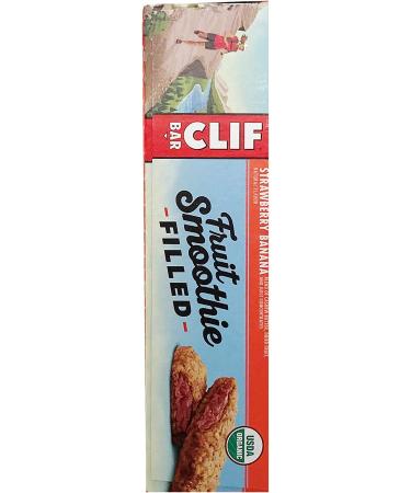 CLIF Organic Energy Bars - Strawberry Banana Smoothie Filled - 12 Count (1.76 oz Protein Snack Bars) - Buy Online on GoSupps.com