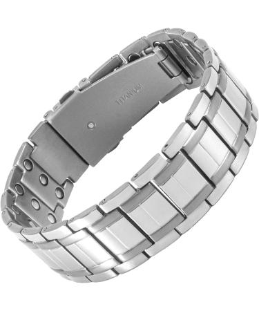 Magnetrx Titan Magnetic Hardship for Men - Triple Strength Adjustable Length Magnetic Tape with High-Quality Folding Cap (Silver) - Buy Online on GoSupps.com