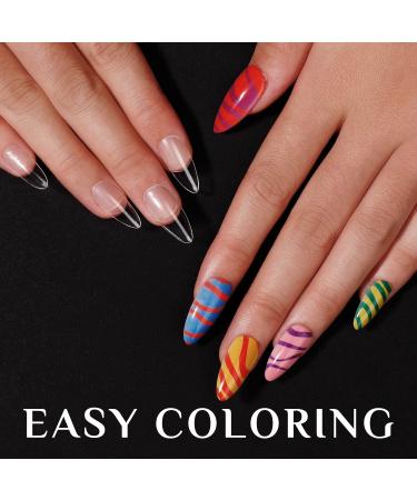 Bettycora Soft Gel Almond Nail Tips - 120Pcs Medium Pre-Shape False Nails for Acrylic Extensions - Buy Online on GoSupps.com