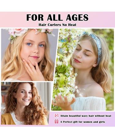 Heatless Hair Curler Band for Long Hair | Overnight Curling with Non-Slip Tie | Pink Locken Winder for Beautiful Curls - Buy Online on GoSupps.com