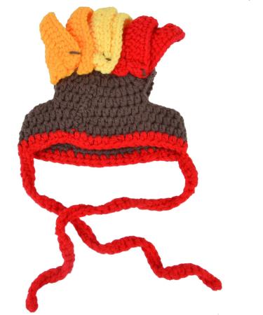 Legendog Cat Costume Turkey Hat Halloween Thanksgiving Party Handmade Crochet Pet Turkey Headgear Costume for Small Dog Kittens Brown - Buy Online on GoSupps.com
