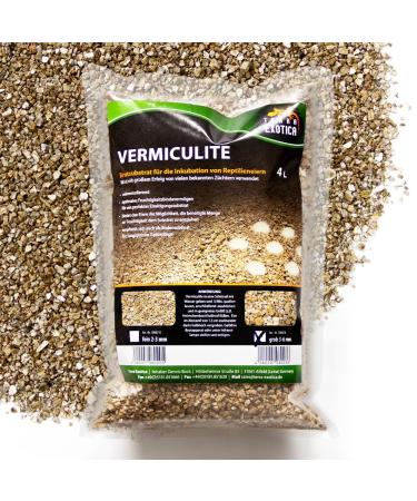 Vermiculite rough 3-6 mm terrarium substrate - terrarium substrate breeding substrate for reptiles - incubation substrate for reptile eggs - sterile bacterial and germ -free (approx. 4 liters) - Buy Online on GoSupps.com