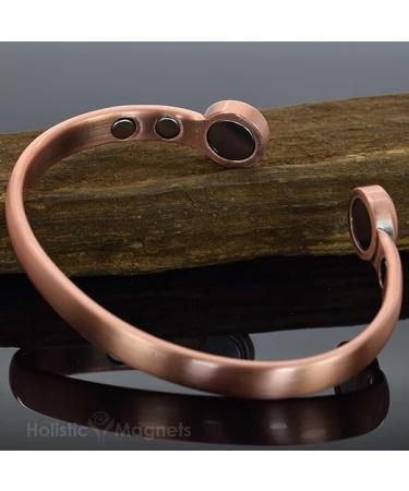 Holistic Magnets Solid Copper Magnetic Bracelet Men Women Copper Bangle High Power Neodymium Magnets Unisex Adjustable HPC - M: Wrist 16–19.5cm/6.3–7.7” - Buy Online on GoSupps.com