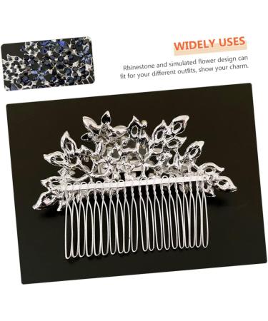 HAPINARY Dark Blue Hair Comb Floral Hair Comb Wedding Hair Accessories for Brides Bridal Rhinestone Headpieces Hair Accessory Bride Hair Comb Clip Flower Girl Headpiece - Buy Online on GoSupps.com