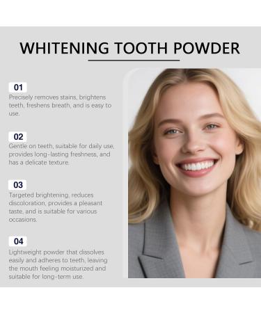 Teeth Whitening Powder 80g Powdered Toothpaste for Whitening Fresh Teeth Protection Suitable for Women and Men for Daily Use Travel Dental Care - Buy Online on GoSupps.com