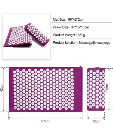 Dunlap Massage Cushion - Acupressure Yoga Mat for Stress Relief & Back Pain Black Spike Massage Pillow - Buy Online on GoSupps.com