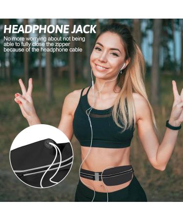 Waterproof Running Belt for Phones - Adjustable Sports Hip Pocket for Men & Women - Black Jogging Bag - Buy Online on GoSupps.com