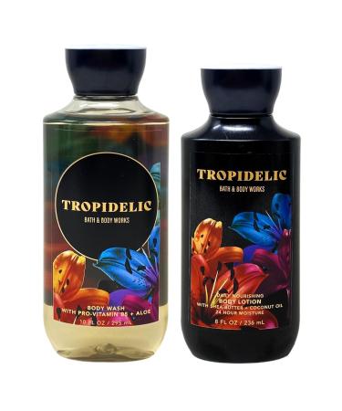 Bath and Body Work TROPIDELIC Duo Gift Set - Body Wash and Body Lotion - Full Size