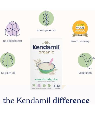 Kendamil Organic Smooth Baby Rice 120g 2 x 120g - Buy Online on GoSupps.com