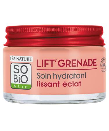 L A NATURE SO BiO tic | Smoothing moisturizing radiance care - Lift'Grenade | Wrinkle + Radiance Innovation | Reduced wrinkles | All skin types | 99% natural origin | Made in France | 50 ml