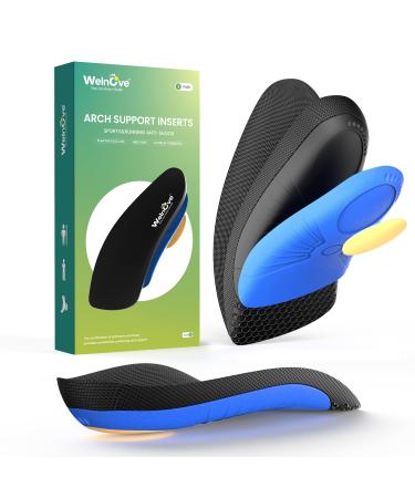 Plantar Fasciitis Inserts for Heel Pain - Welnove Heel Cups for Heel Pain Relief - Orthotic Shoe Insert for Achilles Tendonitis Heel Spur - Women's 6-9 Men's 5-8 - HSA/FSA S:Women's 6-9 Men's 5-8