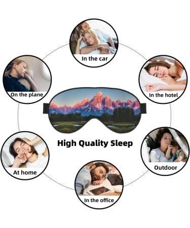 Grand Teton National Park Print Unisex Sleeping Eye Mask - Soft Adjustable Strap | Perfect for Travel & Relaxation - Buy Online on GoSupps.com