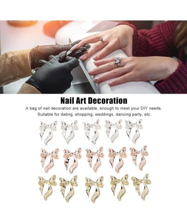 3D Glitter Bow Nail Charms Nail Glitter Charm Rhinestones Ornaments Nail Art Decorations Glitter Accessories for DIY Craft Nail Art Design Manicure Decor - Buy Online on GoSupps.com