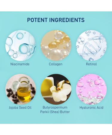 Retinol Neck Firming Cream - Advanced Face Tightening & Lifting | Hyaluronic Acid Collagen & Vitamin C | Reduces Wrinkles & Firms Skin (2.7 Oz - Buy Online on GoSupps.com