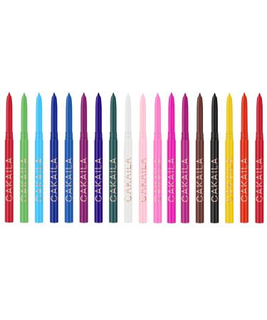 18 Colored Eyeliners Pen Set Waterproof Smudge-Proof Eye Shadow Pencil Liquid Eyeliner Makeup Set Long-Lasting High Pigmented Rainbow Eyeliner Pencils Kit Glitter Eye Liners for Women #40*18colour