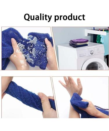 African Exfoliating Net Sponges with Hand Rope Deep Cleaning African Net Bathing Sponge Long African Net Bath Exfoliating Shower Body Scrubber Skin Smoother for Women Men Shower Blue - Buy Online on GoSupps.com