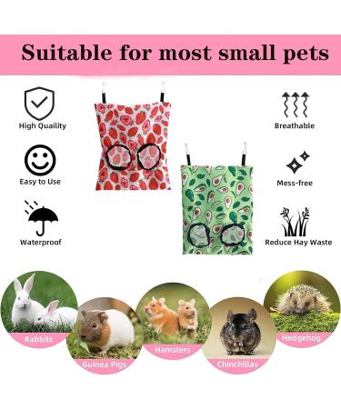 2 Pcs Hay Bag Rabbit Hay Feeder Rabbit Feeder Hamster Guinea Pig Hay Storage Bag Rabbit Hay Feeder Bag Small Pet Hanging Food Feeding Bag (Pink & Green) - Buy Online on GoSupps.com
