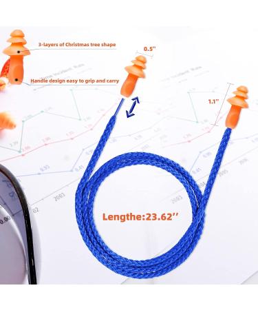 ANDANDA 100 Pairs Silicone Ear Plugs Corded Noise Cancelling Reusable for Shooting 25dB NRR - International Shipping Available - Buy Online on GoSupps.com