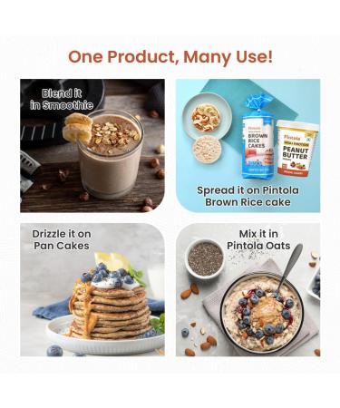 Pin'tola HIGH Protein ORGANIC JAGGERY Peanut Butter Creamy 1kg with 33g Protein & 7g Fiber Whey Protein Peanut Butter Vegan Gluten Free Zero Added Salt Cholesterol Free 100% Roasted Peanuts - Buy Online on GoSupps.com