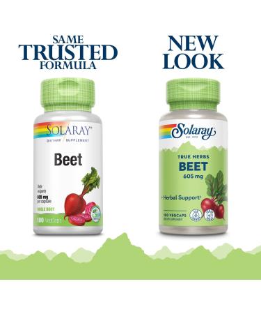 Solaray Beet 605 mg | 100 VegCaps - Boost Energy & Support Heart Health - Buy Online on GoSupps.com