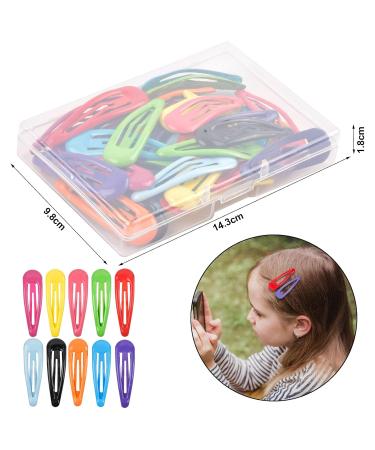 Avodova 40 Colorful Hair Clips for Kids - 5cm Snap Barrettes & Slipproof Accessories for Girls & Women - Buy Online on GoSupps.com