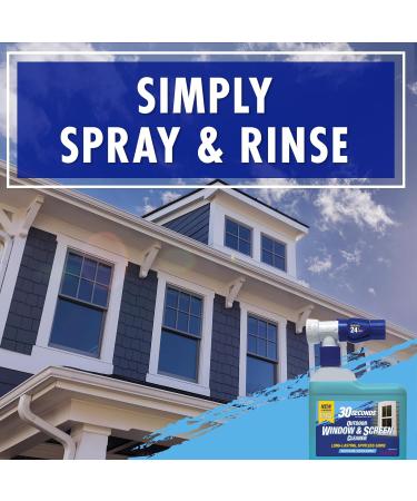 30 SECONDS Outdoor Window & Screen Cleaner - No Removal Spray & Rinse 2 Pack - Best for Glass Patio Doors & Furniture - Buy Online on GoSupps.com