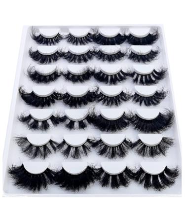 AMSDCN 14/16 Pairs Fluffy mix Lashes 10-25mm 3D Mink Lashes Long Thick Natural False Eyelashes Wholesale Lashes (SD-04)