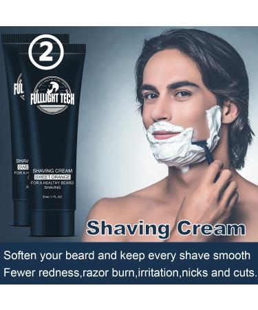Men's Shaving Kit - 2 Pack Soap, Cream, Oil, Balm, Gel | Christmas Stocking Stuffers Gift for Him | Unique Birthday Gifts for Boyfriend, Husband, Dad - Buy Online on GoSupps.com