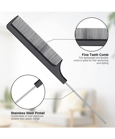 Edges Brush Set - 3 Sleek Bun Brushes for Baby & Adult Hair Styling | Teasing & Toupier Hairbrushes | Ideal for Hairdressers | Black - Buy Online on GoSupps.com