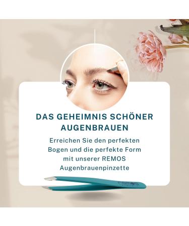 REMOS Professional Tweezers with Extra Fine Tips for Precision Eyebrow Plucking - Turquoise - International Shipping Available - Buy Online on GoSupps.com