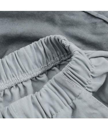 Hessimy Women's Casual Summer Shorts | Elastic Waist Comfy Beach Shorts 4X-Large | Drawstring Q-grey - Buy Online on GoSupps.com