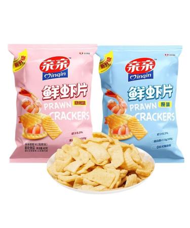 WSYLS Crispy and delicious golden shrimp chips 40g* 2 BBQ flavor/original flavor