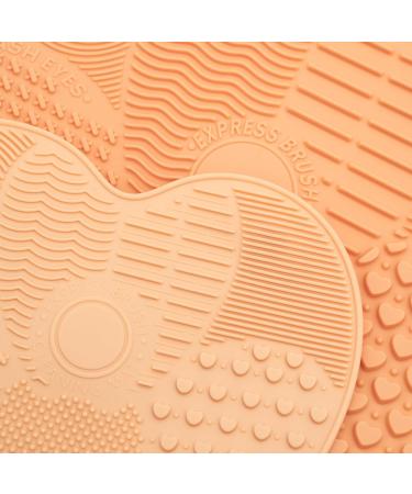 waschies Silicone Makeup Brush Cleaning Pad Apricot Makeup Brush Cleaning Mat Makeup Brush Scrubber Pad Portable Washing Tool for Makeup Brushes in Two Different Sizes - Buy Online on GoSupps.com