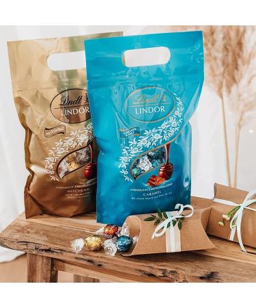 Lindt Lindor Salted Caramel - 1kg Milk Chocolate Balls | 80 Gourmet Chocolate Treats | Perfect Gift Box - Buy Online on GoSupps.com